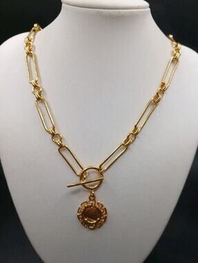 Serafina Paper Clip Chain Charm Necklace